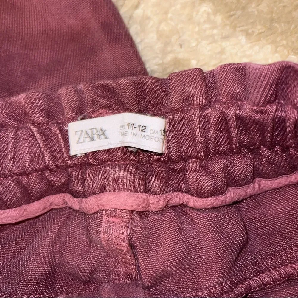 Zara kids Burgundy Casual Pants
